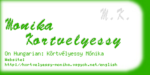 monika kortvelyessy business card